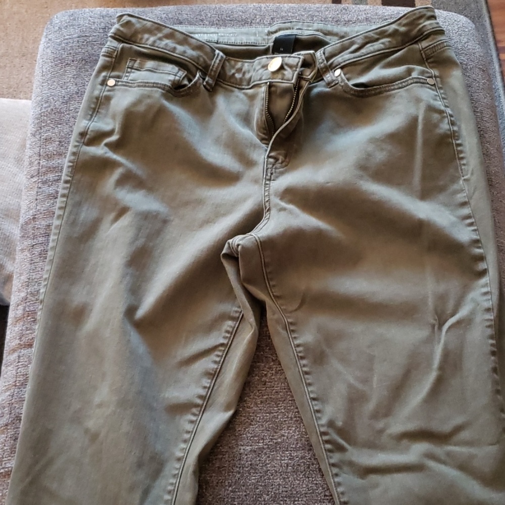 Lane bryant skinny olive jeans